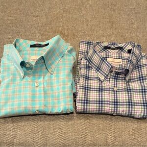 Cotton Brothers Men's 100% Cotton Casual Button Down Shirts - Both Plaid XL